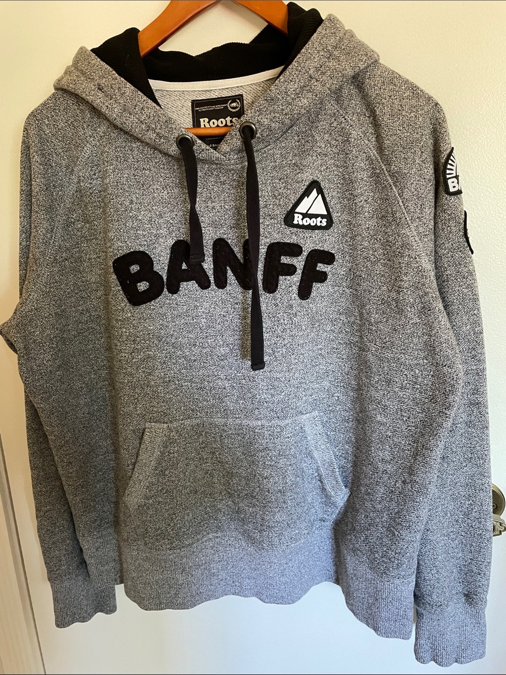 Roots Men’s Gray Banff Crewneck Hoodie